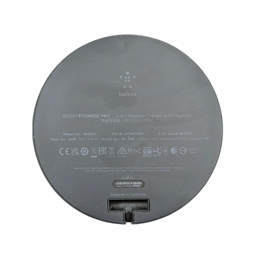 Bb3 Belkin MagSafe‎ 3-in-1 Wireless Charging Station WIZ009 - Black Used